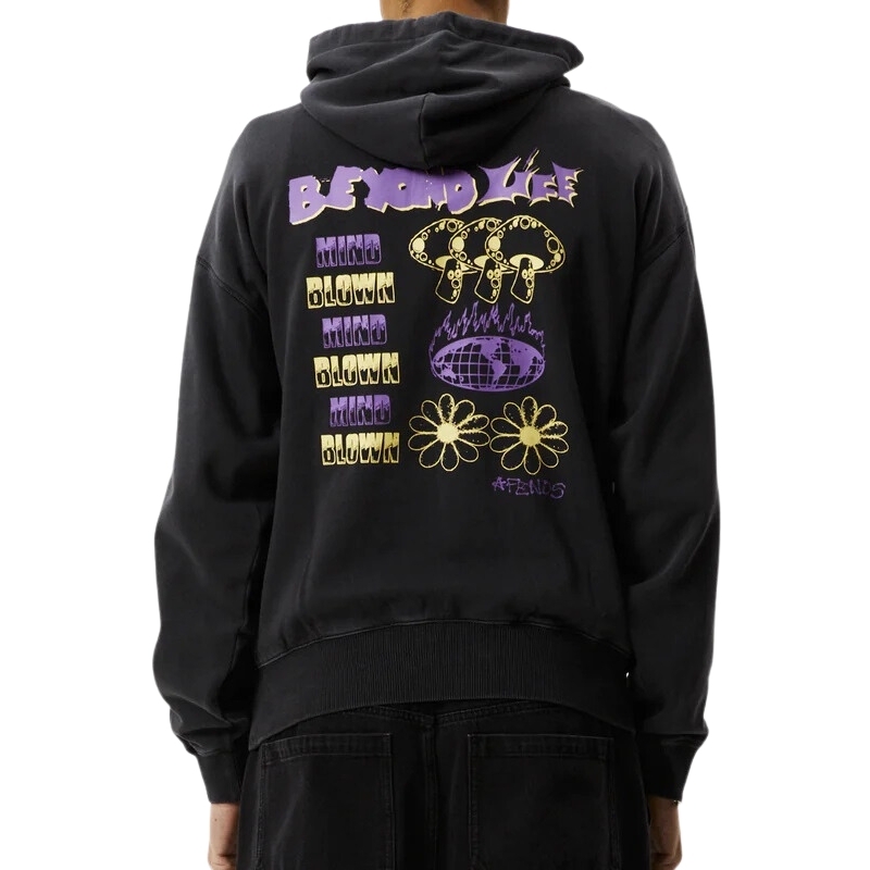 Afends Beyond Life Graphic Stone Black Hoodie [Size: M]