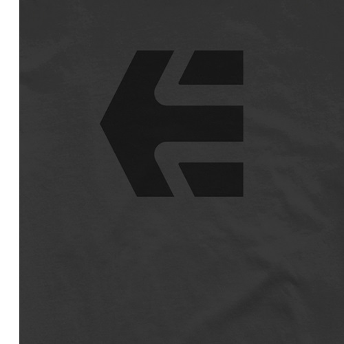 Etnies Icon Black Black T-Shirt [Size: S]