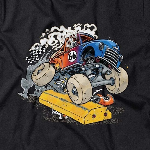 Ace Monster Truck Black T-Shirt [Size: M]