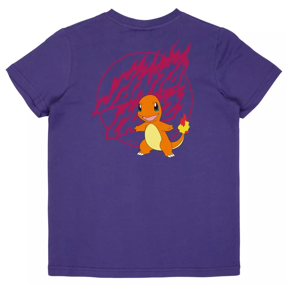 Santa Cruz X Pokemon Fire Type 1 Purple Youth T-Shirt [Size: 8]