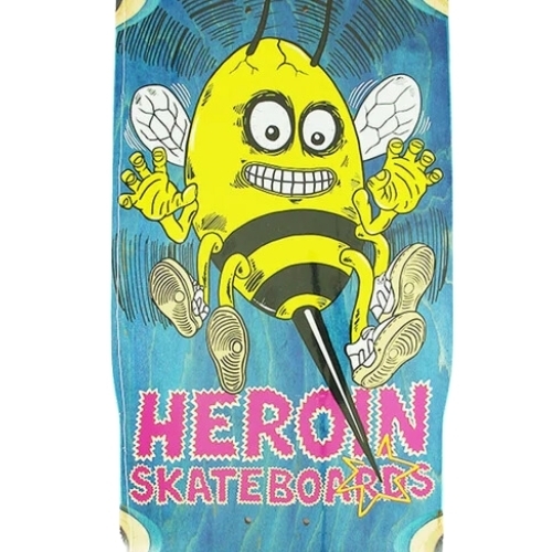 Heroin Stingee Thingee Blue 9.8 Skateboard Deck