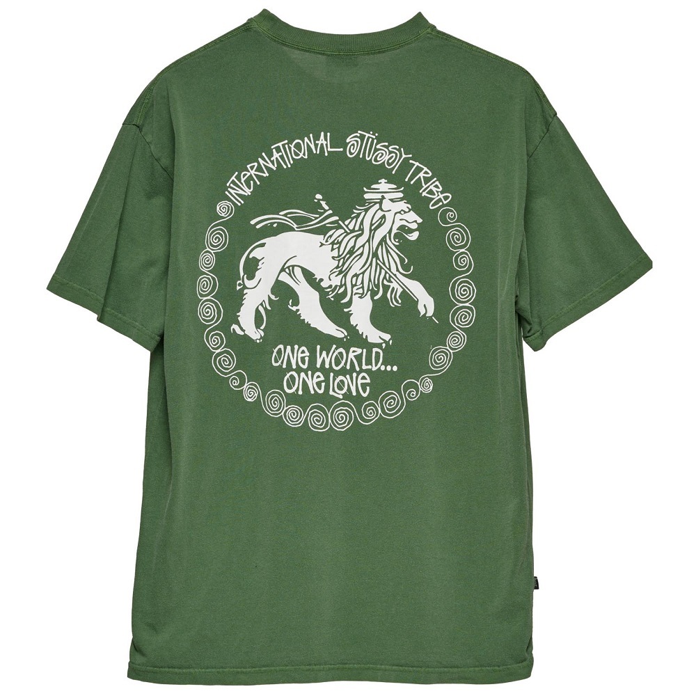 Stussy IST Lion 50 50 Pigment Green T-Shirt