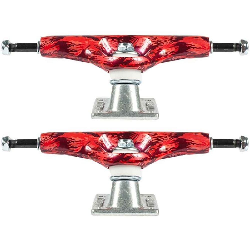 Tensor Aluminum Camo Red Raw Set Of 2 Skateboard Trucks [Size: 5.25]
