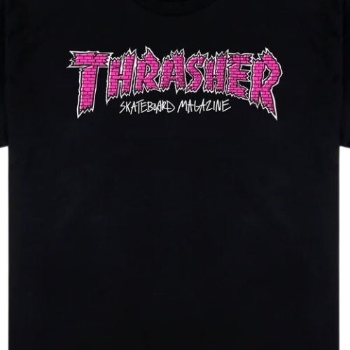 Thrasher Brick Black T-Shirt [Size: L]