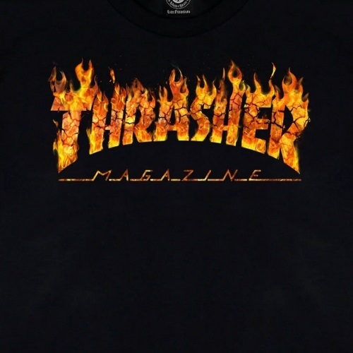 Thrasher Inferno Black T-Shirt [Size: M]