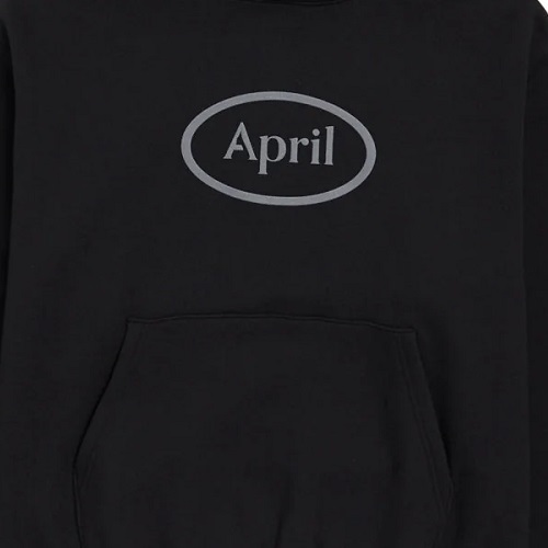 April OG Puff Print Black Hoodie