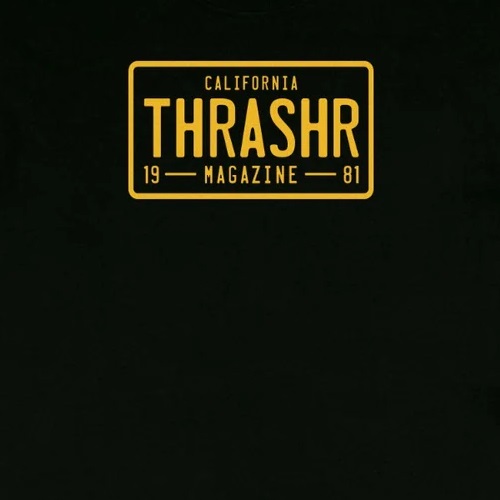 Thrasher License Plate Black T-Shirt