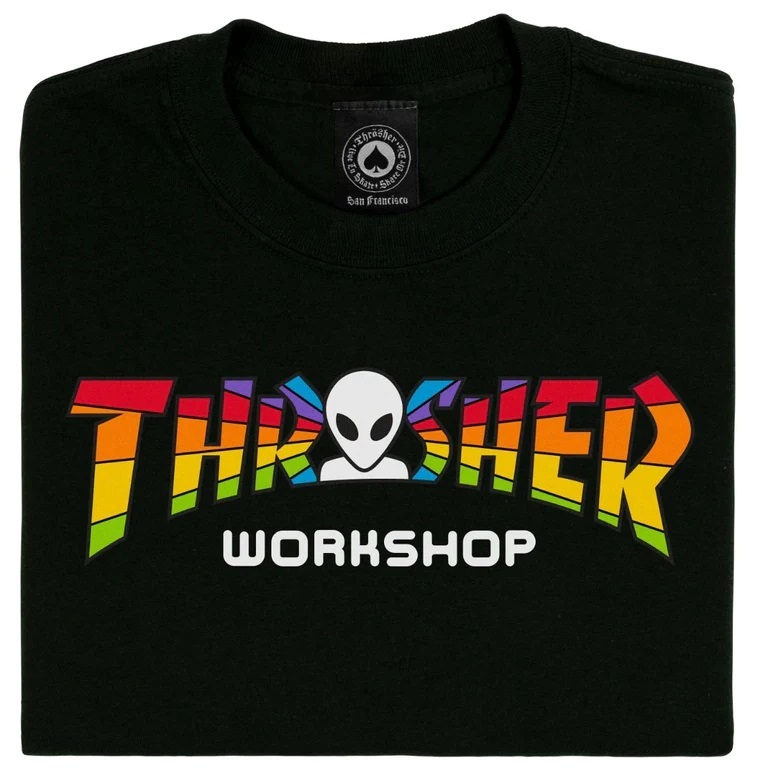 Thrasher X Alien Workshop Spectrum Black T-Shirt [Size: S]