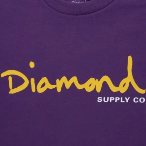 Diamond Supply Co OG Script Purple Long Sleeve Shirt