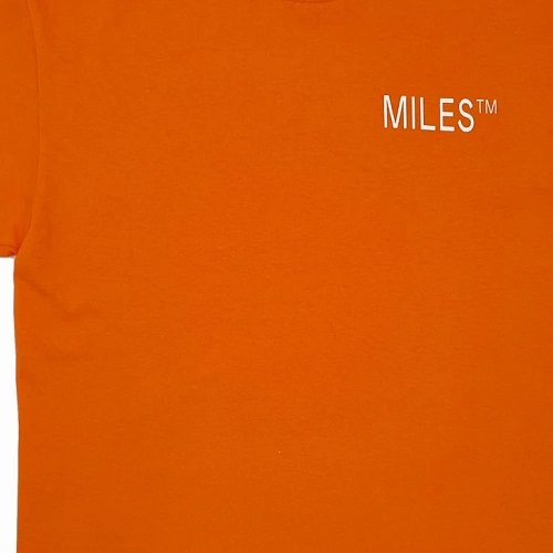 Miles Logo Hit Orange T-Shirt [Size: S]