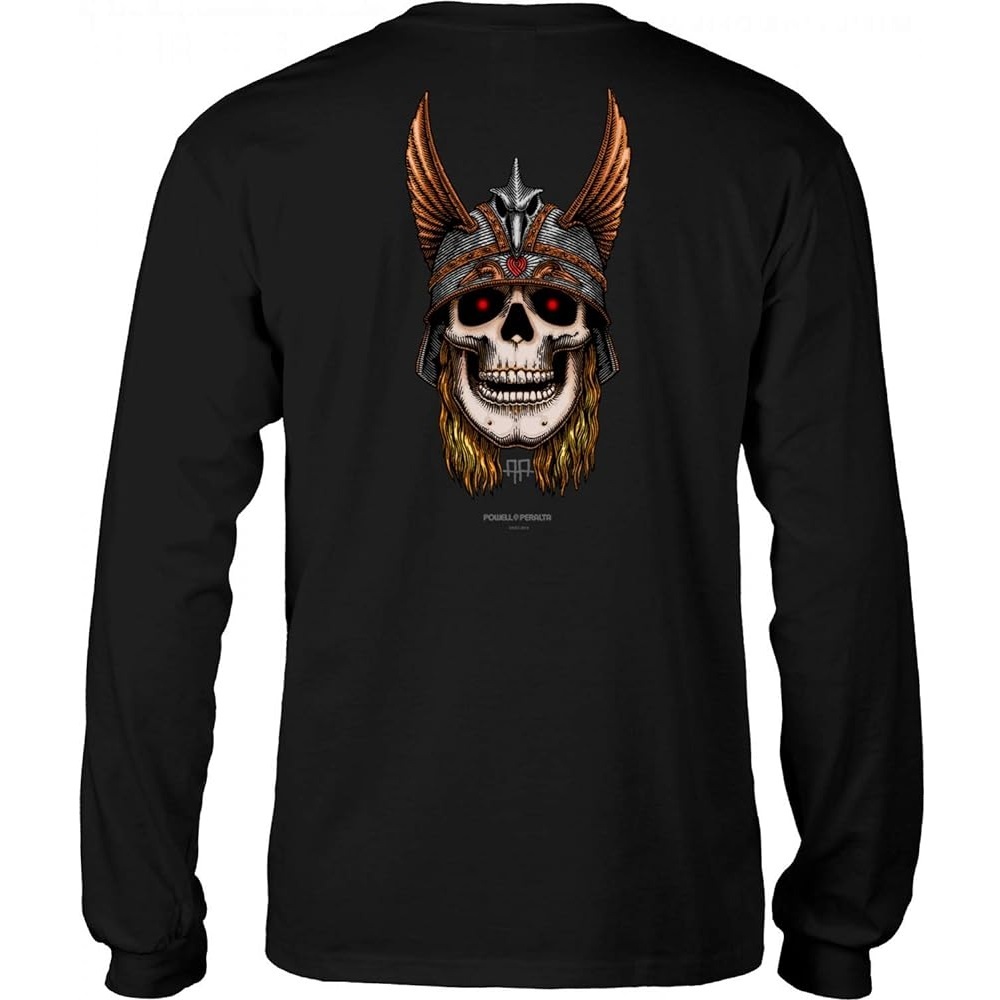 Powell Peralta Anderson Skull Black Long Sleeve Shirt [Size: M]