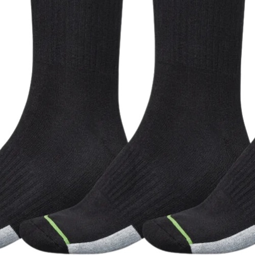 Globe Low Impact Crew Black 3 Pairs Mens Socks