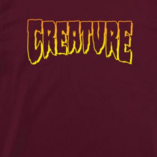 Creature Logo Outline Maroon T-Shirt [Size: S]