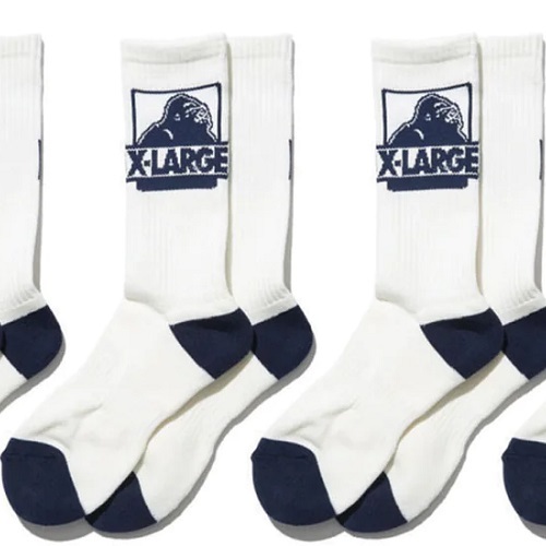XLarge Classic OG White 4 Pack Socks