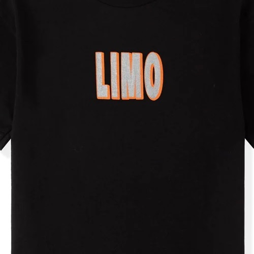 Limosine Limo Sticker Black T-Shirt