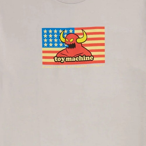 Toy Machine American Monster BSC Silver T-Shirt [Size: S]