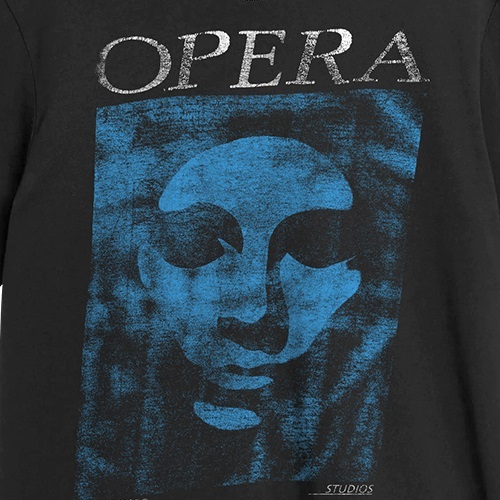 Opera Mask Vintage Black T-Shirt