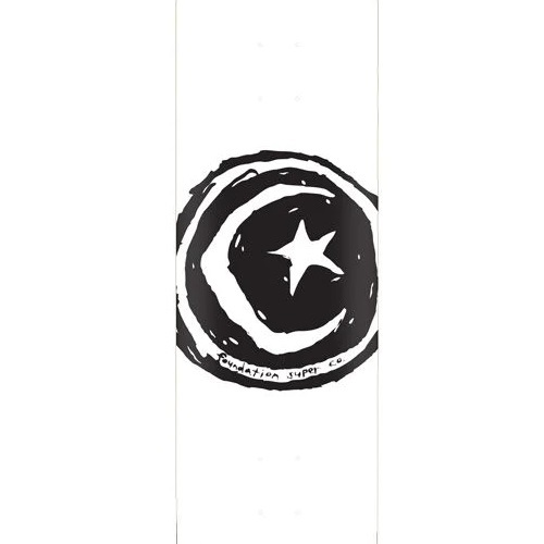 Foundation Star and Moon White 8.25 Skateboard Deck