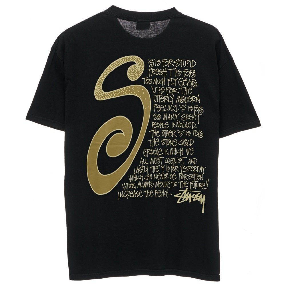 Stussy S Talk Pigment Black T-Shirt [Size: M]