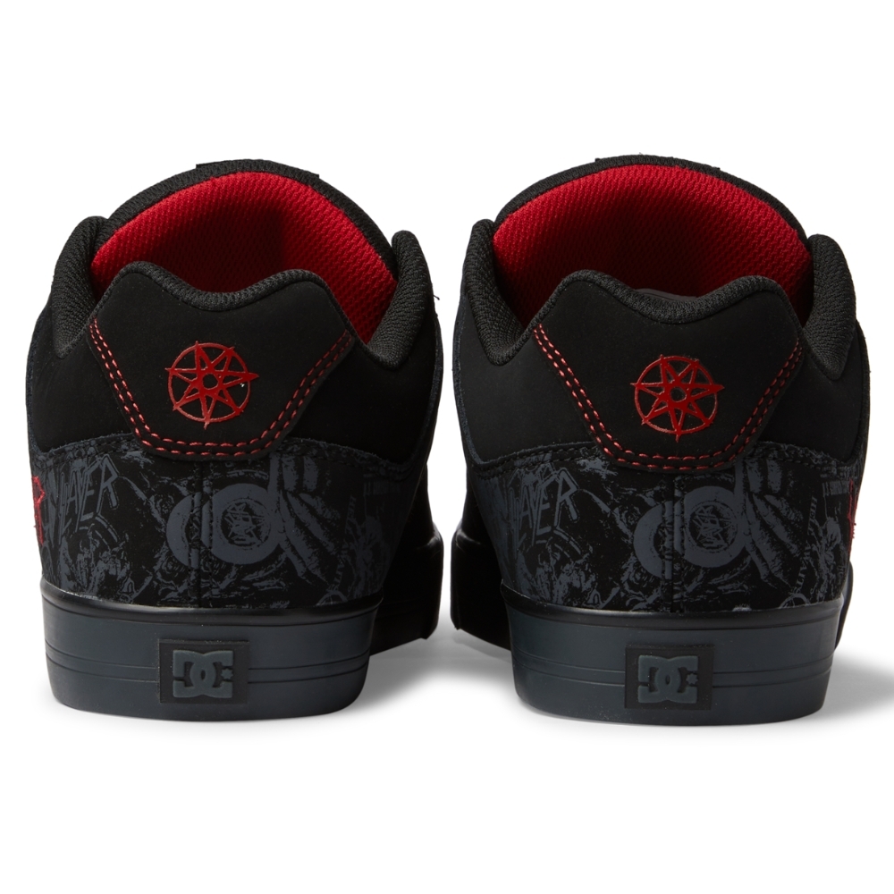 DC X Slayer Pure Black Grey Red Mens Skate Shoes [Size: US 9]