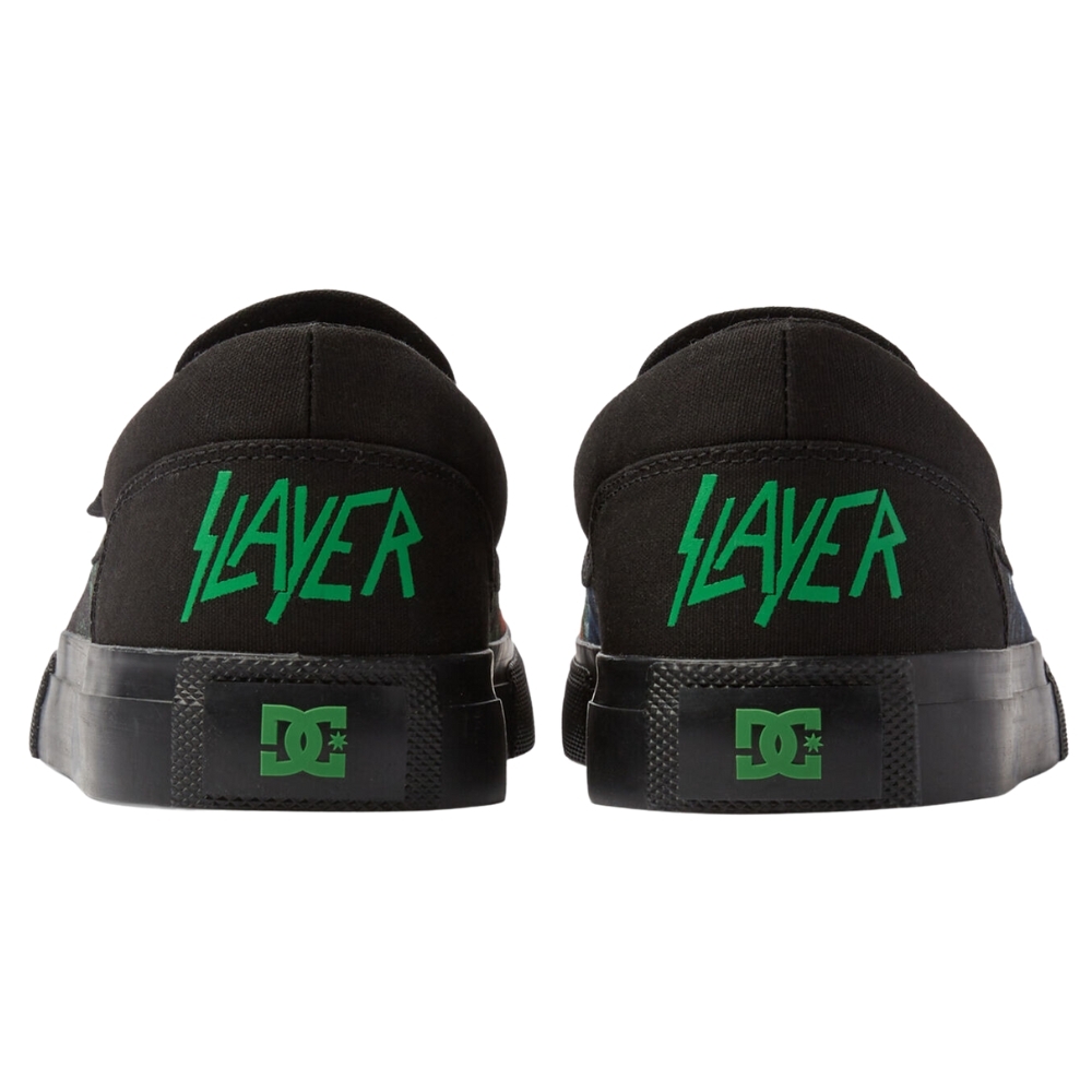 DC X Slayer Manual Slip Black Black Green Mens Skate Shoes [Size: US 8]