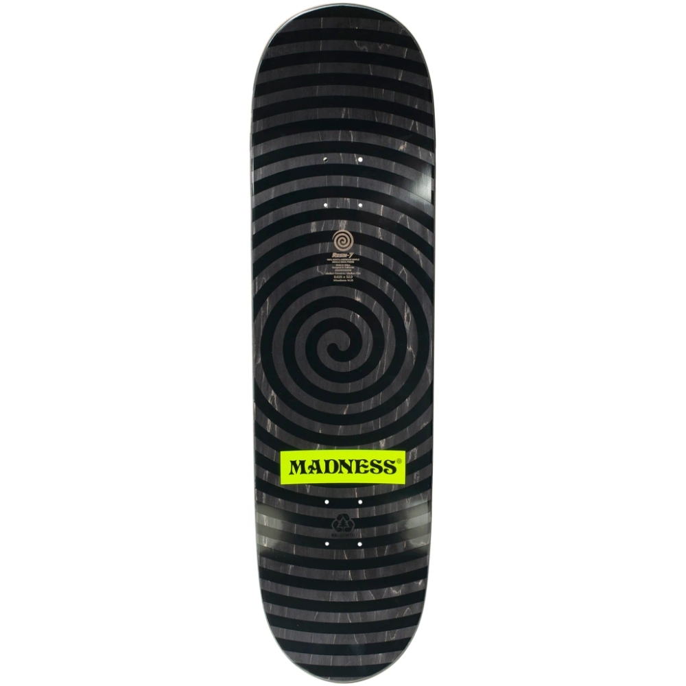Madness Vision R7 Slick Black Multi 8.625 Skateboard Deck