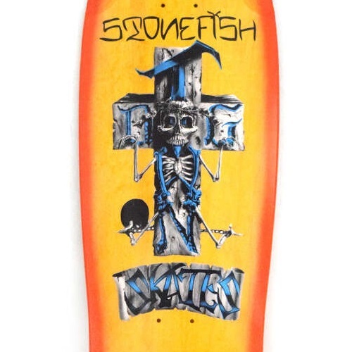 Dogtown Stonefish Reissue Yellow Orange Fade 10.125 Skateboard Deck