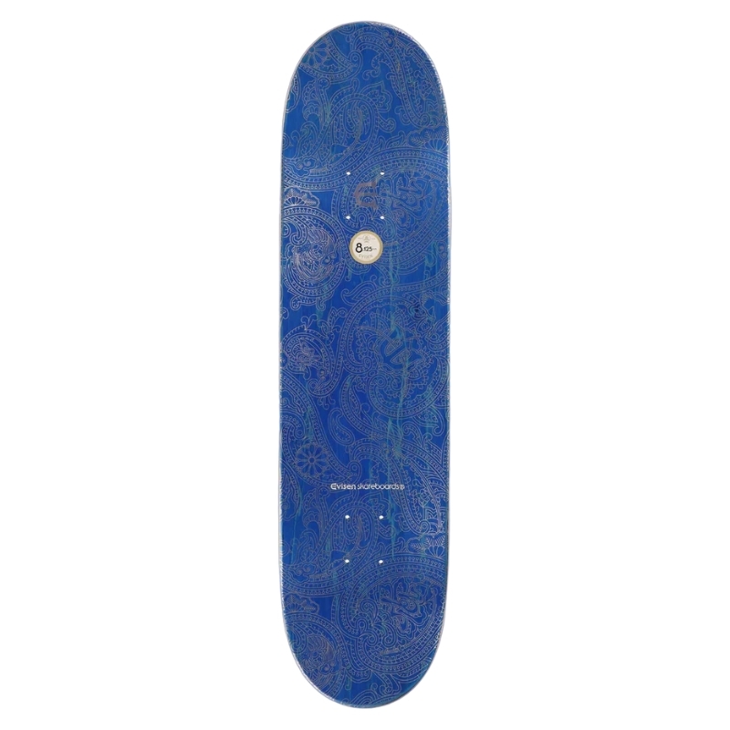 Evisen Paisley Blue Black 8.125 Skateboard Deck