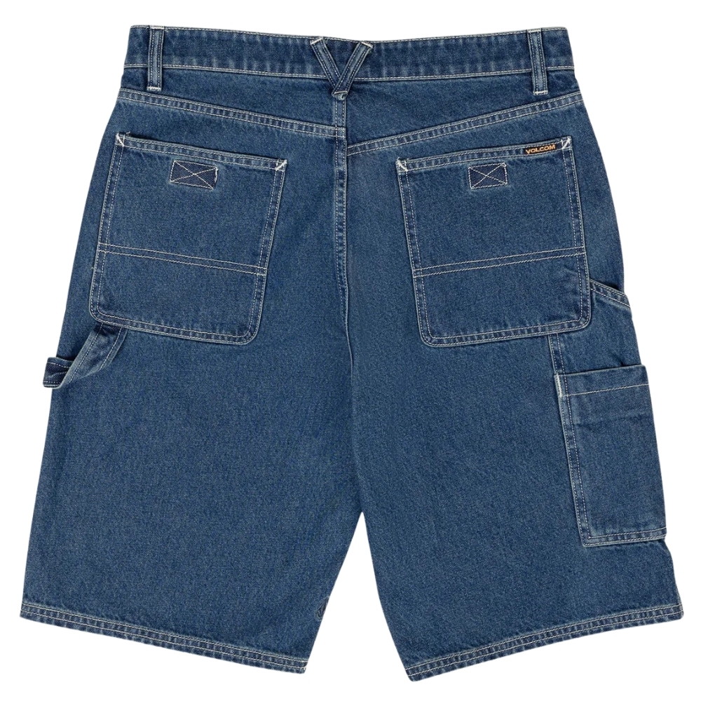 Volcom Labored Indigo Ridge Wash Denim Utility Shorts