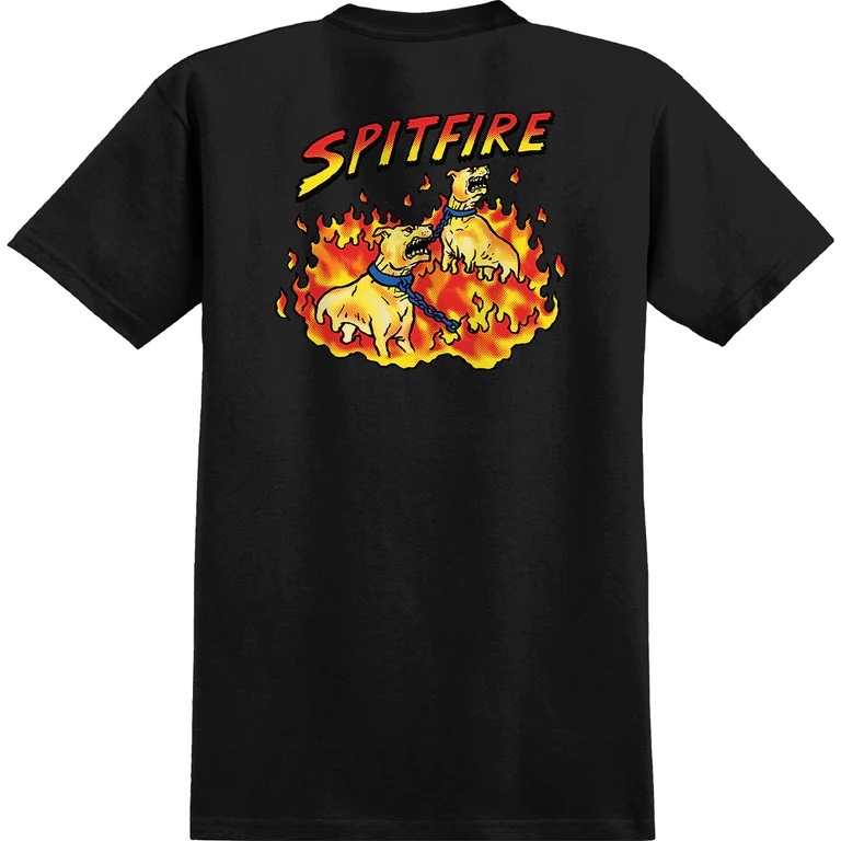 Spitfire Hell Hounds II Black T-Shirt [Size: L]