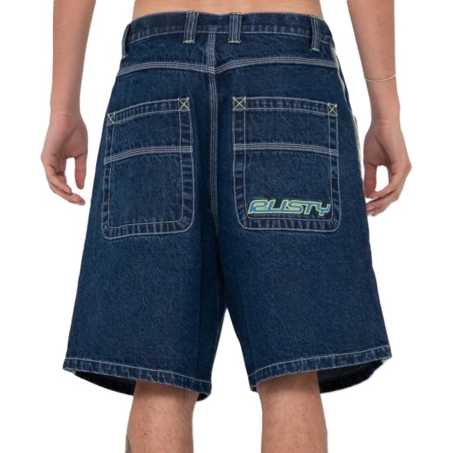 Rusty Flip Daddy 2.0 Deep Sea Blue Jean Shorts