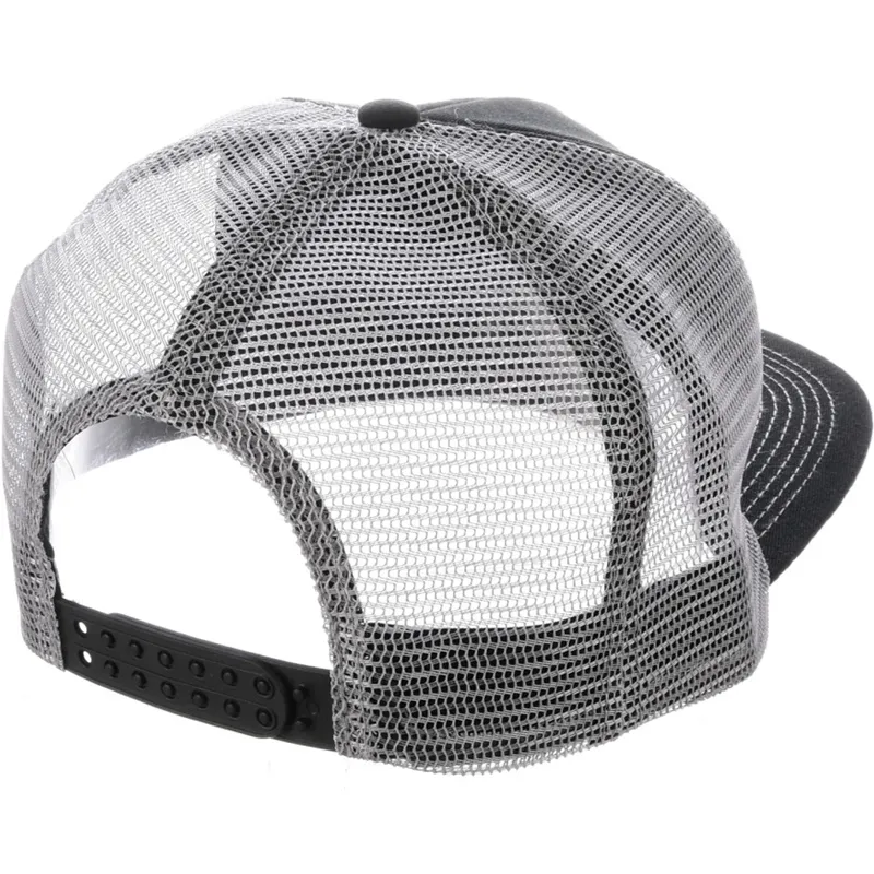 Thrasher Logo Embroidered Black Grey Mesh Hat