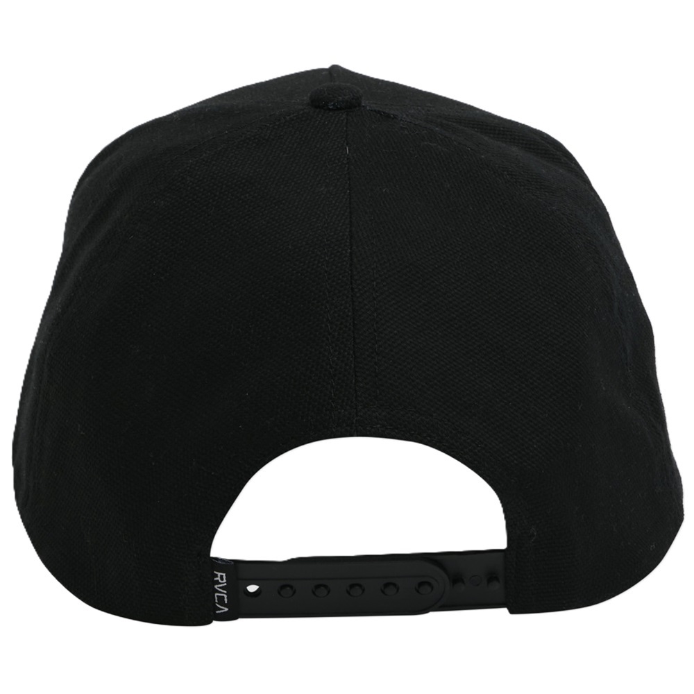 RVCA Offset Pinched Black Snapback Hat