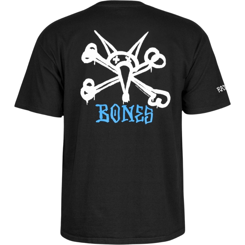 Powell Peralta Rat Bones Black Youth T-Shirt [Size: M]