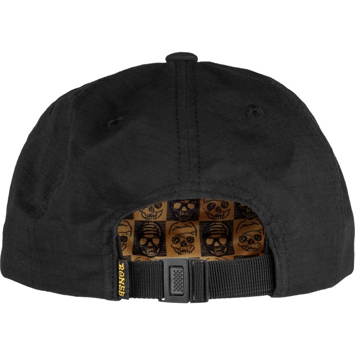 Bones Black & Gold 6 Panel Snapback Hat