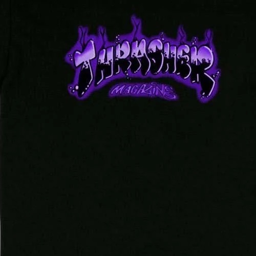 Thrasher Airbrush Black Purple Youth T-Shirt [Size: XS]