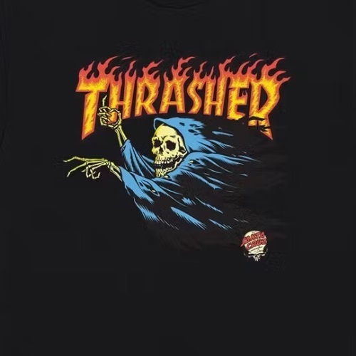 Santa Cruz X Thrasher OBrien Reaper Black T-Shirt [Size: S]
