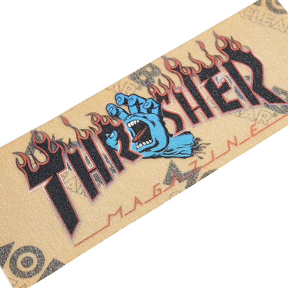 Mob Santa Cruz X Thrasher Screaming Flame Logo Grip Strip 9 x 3.25 Skateboard Grip Tape