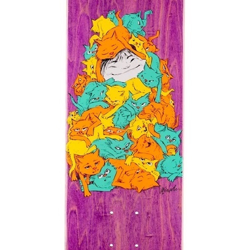 Welcome Purr Pile On Popsicle Purple 8.25 Skateboard Deck