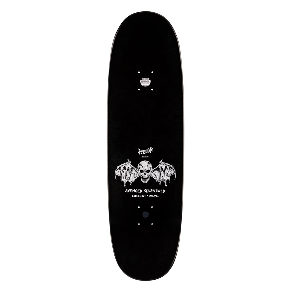 Welcome X Avenged Sevenfold Life Is But A Dream On Boline 2 Black Gold Foil 9.5 Skateboard Deck