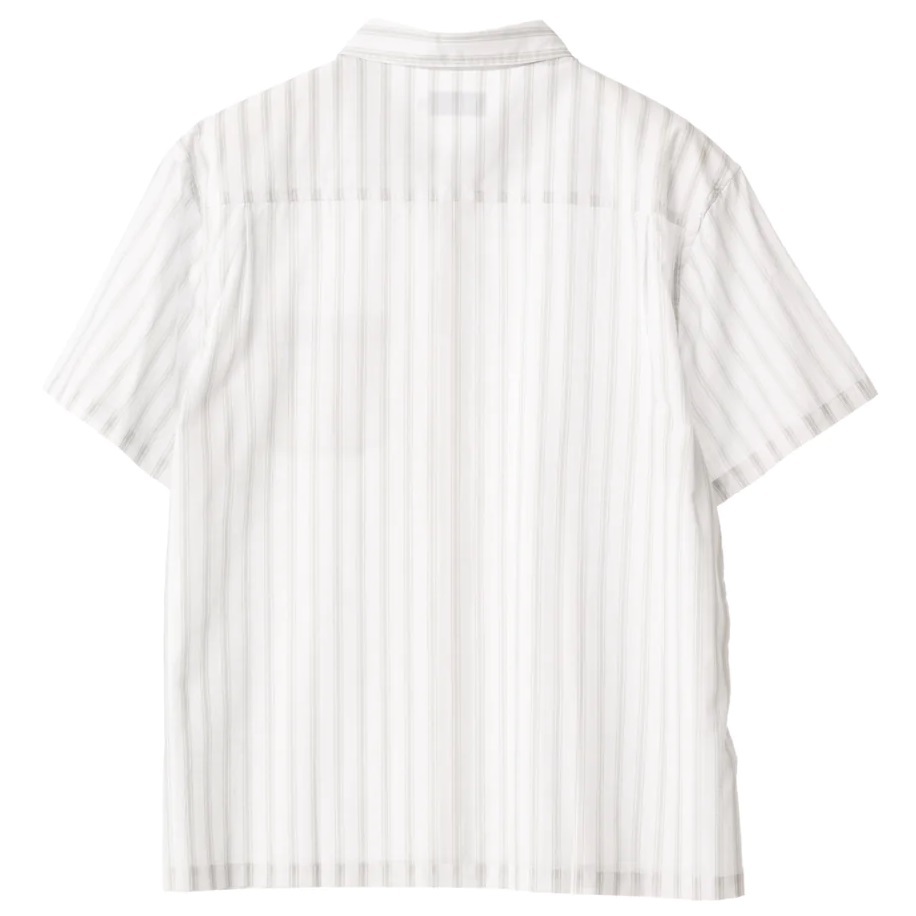 XLarge Classic Stripe Cement Button Up Shirt [Size: L]