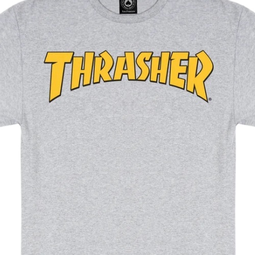 Thrasher Cover Logo Ash Grey T-Shirt [Size: XL]