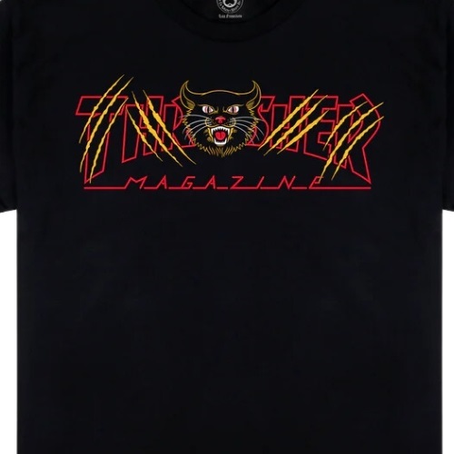 Thrasher Gato Black T-Shirt [Size: M]