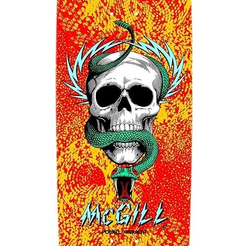 Powell Peralta Flight Mcgill Skull & Snake Yellow Red Shape 218 8.97 Skateboard Deck