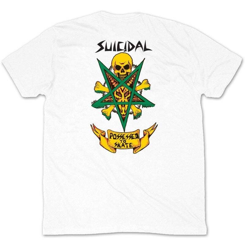 Dogtown Suicidal Skates Possessed To Skate White T-Shirt [Size: XL]