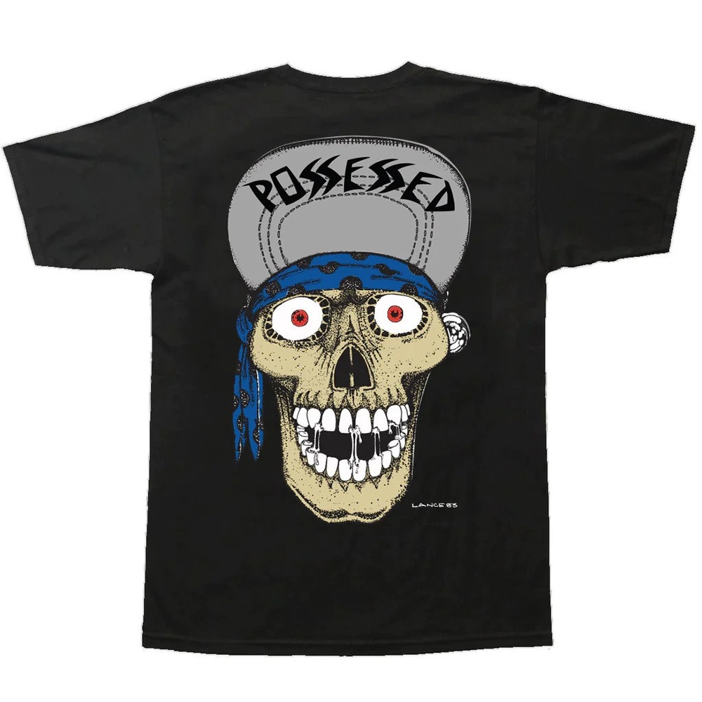 Dogtown Suicidal Skates Punk Skull Black Silver Hat T-Shirt