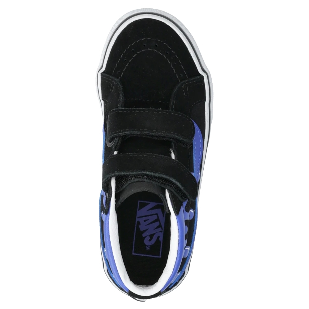 Vans Sk8 Mid Reissue V Glow Slime Black Blue Kids Shoes [Size: 11C]
