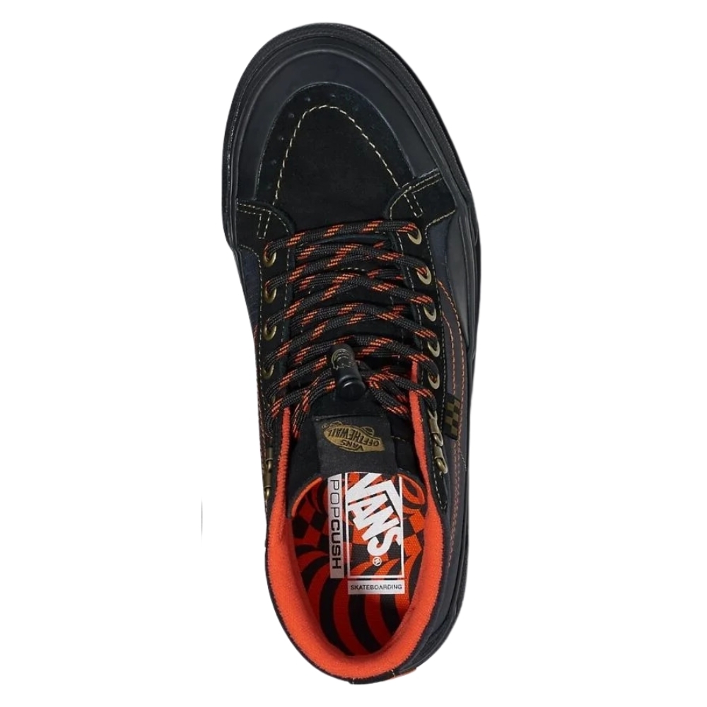 Vans X Spitfire Skate Sk8 Hi Reissue Black Flame Shoes