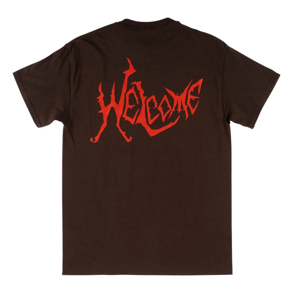 Welcome Skateboards Twin Spine Dark Chocolate T-Shirt [Size: L]