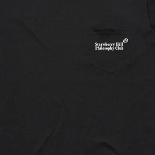 Strawberry Hill Philosophy Club Logo Pocket Black T-Shirt